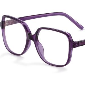 miyya Blue Light Blocking Glasses for Women, Blue Light Glasses for Women Oversized Fashion Glasses (Violet Indigo)