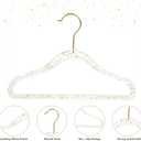 Concepts 20 Pack Premium Heavy Duty Gold Glitter Acrylic Kids Hangers, Elegant for Baby Nursery Space-Saving Non-Slip Clothes Hangers with Gold Hook