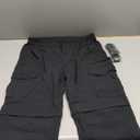Mens Hiking Pants Quick Dry Lightweight Fishing Convertible Zip Off Safari Trousers (32, 608 Dark Grey)