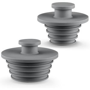 Bathtub Stopper 2pcs Sink Stopper Tub Plug Bathroom Shower Drain Plug Silicone Bathtub Drain Plug Tub Drain Stopper Washbasin Stopper (Large+Small, Dark Grey)