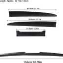 Qiilu Universal Wing Spoiler, Rear Spoiler Wing 52.76 Inch Rubber Trunk Lid Tailgate Spoiler Wing Three Stage Splicing