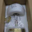 Oneach 9" Cordless Table Lamp, Gold Rechargeable Battery Operated Lamp, 3-Way Stepless Dimming Touch Lamps, Small Glass Bedside Nightstand Light for Bedroom Dining Table Living Room Shelf Decor