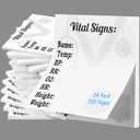 24 Pads 720 Sheets Nurse Sticky Notes for Vital Signs Daily Monitoring Notepad Patient Health Checklist Pad Nursing Gift Care Hr Bp Oxygen Level Recording(White,Classic)