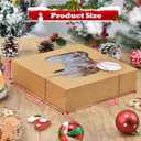 COTOPHER 18Pcs Christmas Cookie Boxes with Window, 10x10x2.5 inch Brown Bakery Boxes for Gift Giving, Kraft Treat Boxes Dessert Boxes for Cakes Donuts Chocolate Strawberries Pastries Muffins