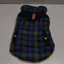 Queenmore Dog Winter Coat Warm Dog Jacket for Cold Weather, Quilting Puffer Plaid Coats for Small/Medium Dogs Waterproof,Girl/Boy Pet Christmas Coat,Pet Snowsuit with Leash Hole/Fleece Padding, M