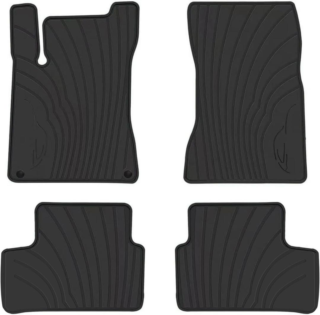 Floor Mats for Mercedes Benz GLA 250 (2021-2026) & CLA 250 (2020-2026), Custom Fit Mercedes 2020-2023 Benz A/B Class Floor Liners All Weather Rubber Protection Mats Heavy Duty Odorless