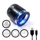 LED Scale Loupe 10X Rechargeable Jewelers Loupe with UV & LED Lights and 4 Reticle Sacles, Eye Loupe Magnifier Jewelry Magnifying Glass with Adjustable Focus for Jewelry Gemstones Identification