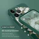 for iPhone 15 Pro Max Case Anti Scratch Soft Microfiber Lining, Soft Shockproof Slim Fit Floral for iPhone 15 Pro Max Phone Cover 6.7 inch-Cotton Green