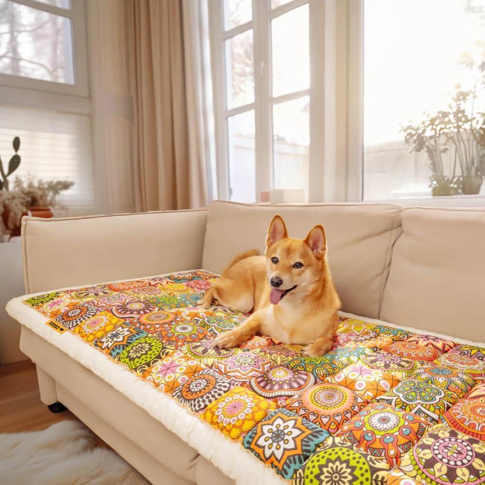 FUNNY FUZZY Pet Couch Covers for Sofa, Couch Covers for Dogs Washable Dog Couch Cover Protector Furniture Sofa Covers for Dog Handmade Pure Cotton Pet Bed Mat (Bohemia, 27.6"×59.1") FUNNY FUZZY Pet Couch Covers for Sofa, Couch Covers for Dogs Washable Dog Couch Cover Protector Furniture Sofa Covers for Dog Handmade Pure Cotton Pet Bed Mat (Bohemia, 27.6"×59.1")