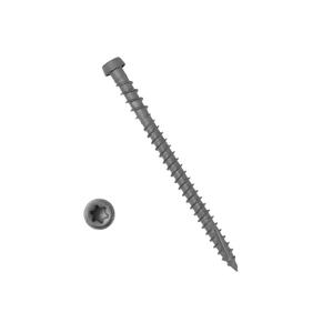 Coated Composite Deck Screws #10 x 2-3/4, Self Tapping Wood Screws and Deck Screws with Torx T20 Star Drive, Type 17 Point, Flat Head, 1 Free Bit Included (Dark Gray, 75), by YYL FASTENER