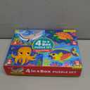 Mudpuppy Ocean Friends 4-in-a-Box Puzzle Set  Includes 4 Fun Jigsaw Puzzles for Kids with 4-12 Pieces  Features Colorful Ocean Illustrations for Ages 2-5