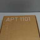 APT 1101 Glass Square Spice Jars with Labels, 4oz Glass Jars with Bamboo Lids, Spice Bottles, Seasoning Organizer, 12 Pack (White)