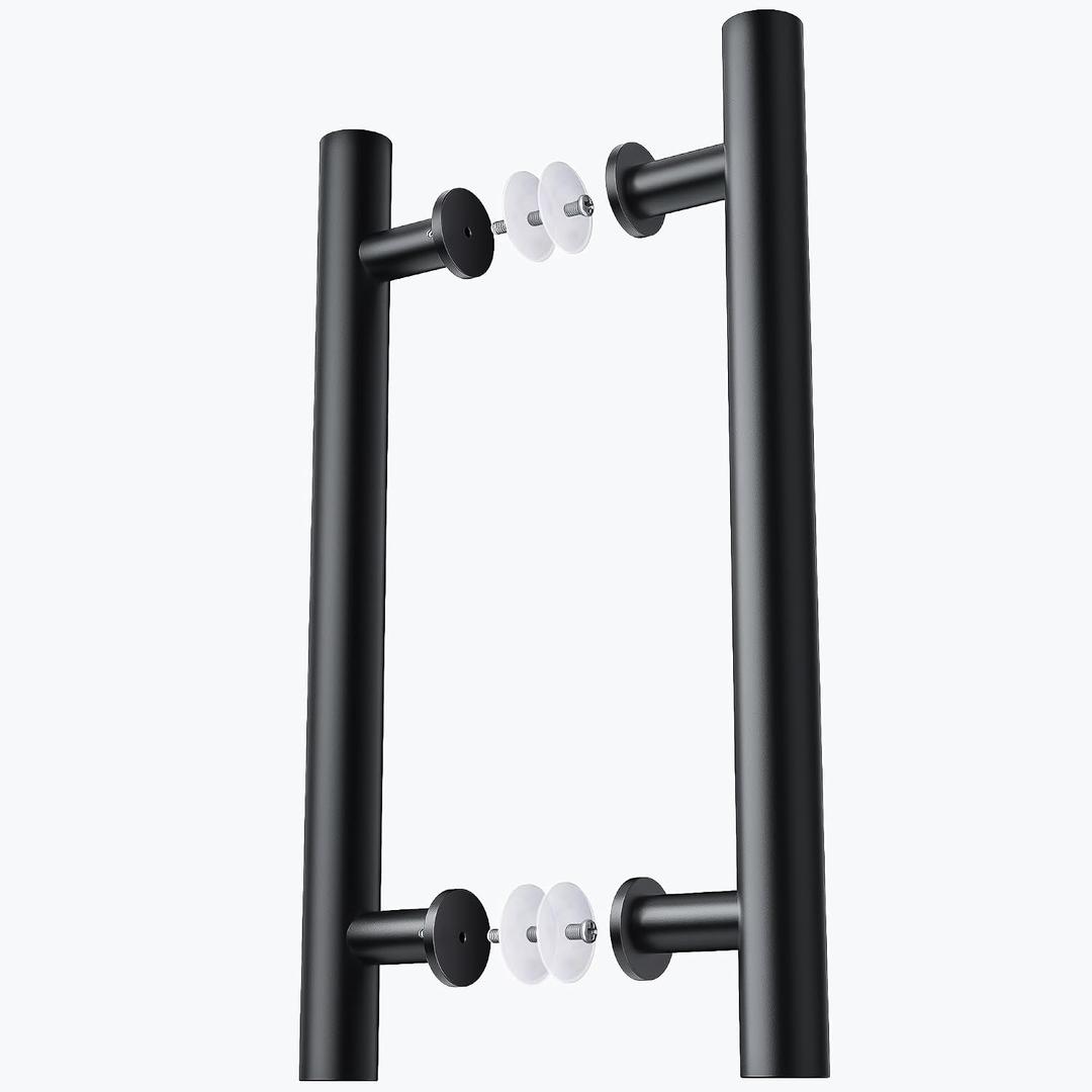 18″ Matte Black Barn Door Handles Heavy Duty Double Sided