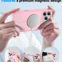 Magnetic for iPhone 17 Pro Max Case, [Anti-Slip] [Military-Grade Drop Protection] [Camera Protection] Skin-Friendly Slim Matte Shockproof Protective Case for iPhone 17 Pro Max, Pink