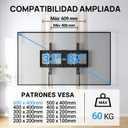PERLESMITH Fixed TV Wall Mount Bracket for 32-82 Inch LED, LCD, and OLED Flat Screen TVs - Fits 16- 24 Wood Studs, Fixed TV Mount with VESA 600 x 400mm Holds up to 132 lbs, PSLLK1