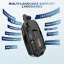 Language Translator Earbuds, Two Way Real-time Translation Device with 138 Languages Online Voice Translation, Digital Display, High Accuracy (Pale Black)