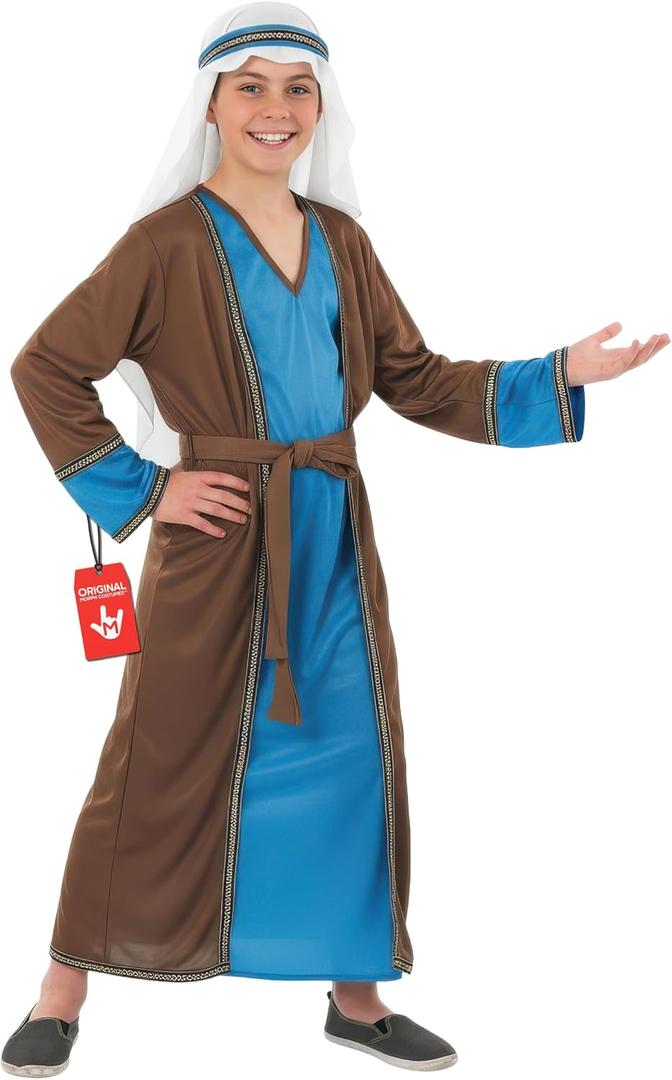 fun shack St Joseph Costume for Kids, Boys Shepherd Costume, Christmas Costumes for Kids, Boys Nativity Costumes (Medium)