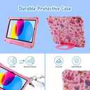 iPad 10.2 Kids Tablet Case for Boy & Girl - Pink Princess EVA Foam Shockproof Kid-Proof Case with Stand & Handle