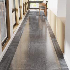 Plastic Low Pile Carpet Protector Runner Mat, 3'x10' Clear Non-Slip Vinyl Rug Cover Protector for Pets, Heavy-Duty Waterproof Floor Mat for Kitchen, Hallway, Doorway