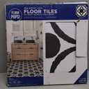 FloorPops Black Tory Peel & Stick Floor Tiles, FP4278 ((Pack of 1))