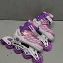 Kids Inline Skates for Girls Boys Beginners Adjustable, All 8 Wheels Illuminating Size M (2-5)