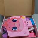 Nicmore Basketball Hoop Toys for Toddlers: Dinosaur Activity Center with Lights Music - Indoor Sports Skills Development - 6, 12, 18, 24+ Month Christmas Birthday Gift for Baby, Boys & Girls (Pink)