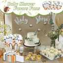 50 Pcs Forest Baby Shower Favors for Guests Fans Party Supplies Hand Plastic Handheld Fans Baby Shower Party Decor for Toddler Gender Reveal Gifts(Multicolored)