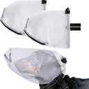 2 PCS Air Mask Dog Foxtail Protection Net with Mouth Zipper Head Protector Dog Preventing Fox Tail Hood Face Guard for Outdoor Hiking Camping (Gray, L)