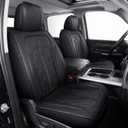 IKABEVEM Seat Covers Fit for Dodge RAM 1500 2002-2024 2025 2026: Compatible with RAM 1500 2500 3500 Car Seat Cover Truck Pickup Crew Double Quad Cab (Curved Bench, Full Set, Black)