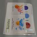 Daily Morning Board Circle Time Calendar Weather Seasons Positive Affirmations Letter Shape Number of the Day Pocket Chart,Toddler Preschool Calendar,Homeschool Morning Work Activity, Pastel Design