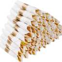 Goodluck 50 Pack Pre Rolled Gold Plastic Silverware, Wrapped Plastic Cutlery Set with Napkin Include 50 Forks, 50 Knives, 50 Spoons and 50 Napkins, Fancy Disposable Silverware for Party, Wedding