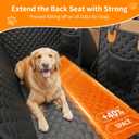 Back Seat Extender for Dogs, Dog Back Car Seat Cover Hard Bottom Holds 400lbs, Upgraded Material Waterproof Pet Car Bed Dog Hammock for Car, SUV, Truck