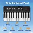 88-Key Foldable Piano Keyboard, Full-Size Touch-Sensitive Keys, USB MIDI Includes sustain pedal, headphones, carry bag and adapter; 800 tones, 700 rhythms, 110 demos and 128-note polyphony., 49.6 x 7.9 x 2.2 inches