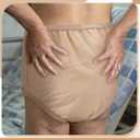 10 Pcs Adult Plastic Diaper Cover Pull-On Cover Plastic Pants Reusable Incontinence Waterproof Pants(XX-Large,Beige)
