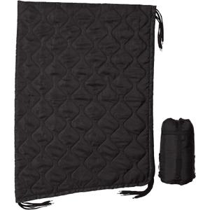 USGI Industries Military Woobie Blanket | Thermal Insulated Camping Blanket, Poncho Liner | Large, Portable, Insulation, Water-Resistant, for Hiking, Survival | Compression Carry Bag (Tactical Black)