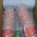 Charmount 100Pcs 12 Oz Christmas Disposable Paper Coffee Cups with Lids, To Go Coffee Cups for Hot Chocolate, Cocoa, Hot Tea, Drinks and Christmas Party and Coffee Bars Decoration Supplies