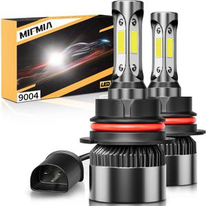 9004 LED Bulbs, 40000LM 800% Brighter, Backup HB1 Bulb 6000K Cool White, Plug and Play IP68 Waterproof Replacement, Pack of 2, Interior Lights Dome Map Door License Plate Lights