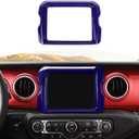 RT-TCZ for Jeep JL Center Console Radio Display Panel Trim Cover for Jeep Wrangler JL JLU Gladiator JT 2018-2023 Purple Interior Accessories 8.4 inch