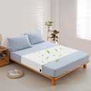 Grounding Sheets Full, Grounding Bed Sheet 10% Silver Fiber, Grounding Flat Sheet 35 * 90 in, Grounding Sheet with Grounding Wire (White, Full)