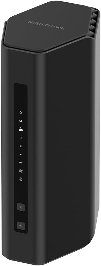 NETGEAR Nighthawk Dual-Band WiFi 7 Router (RS180) - Router Only, BE5500 Wireless Speed (up to 5.5 Gbps) - Covers up to 2,500 sq. ft., 80 Devices - 2.5 Gig Internet Port Free Expert Help