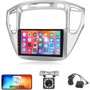 Rimoody Android Car Radio for Toyota Highlander 2000-2007, Car Stereo with GPS Navigation WiFi 9 Inch Touchscreen Bluetooth FM RDS Mirror Link + Backup Camera