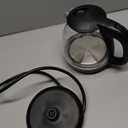 Elite Gourmet EKT1001 Electric 1.0L BPA-Free 1100W Glass Kettle Cordless 360 Base, Stylish Blue LED Interior, Handy Auto Shut-Off Function  Quickly Boil Water For Tea & More, Black