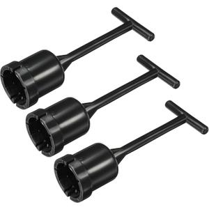 MECCANIXITY E12 Shade Ring Removal Tool T Type 31mm Dia Light Replacing Accessories Black Plastic, Pack of 3