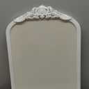 Bulletin Board with Linen, Vintage Arch Framed Pin Board  15.7" x 24.8" White Cork Board for Walls, White Pine Wood Frame, Fabric Pinboard, Vision Board for School, Home & Office (16" x 25")