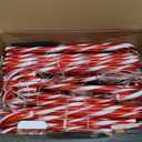 20 Pack 36" Candy Cane Lights - Outdoor Pathway, 62FT Christmas Decorations, 8 Flashing Modes, 30V Red Lights
