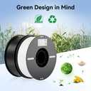 Creality 3D Printer Filament 1.75mm 4KG, PLA Filament Bulk +/- 0.02mm, 4 Pack 1kg Spool(2.2lbs) 3D Printing Filament Fits for Most FDM 3D Printers, White and Black