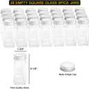 SpaceAid Spice Rack Organizer with 28 Spice Jars, 386 Spice Labels, Chalk Marker and Funnel Set for Cabinet, Countertop, Pantry, Cupboard or Door & Wall Mount - 28 Jars, 13.4" W 10.8" H, Black
