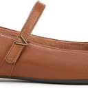 Vionic Womens Alameda Mary Jane Flat Tan Brown Leather 7.5 M