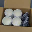 LITOPAK 100 Pack 16 oz Disposable Paper Coffee Cups with Lids for Coffee, Water, Juice, or Tea, Blue and Gray Hot Paper Cups for Home, Restaurant, Store, and Cafe