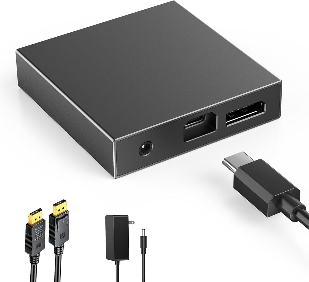 PSVR2 PC Adapter Accessories KitCompatible with PS VR2,PS Adapter Power Kit and DisplayPort Cable, Expand PS VR2 Game Library to Play Games on PC